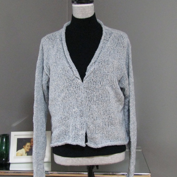 NEW Amy Brill Light Blue Hand Knit Pullover - Picture 2 of 6